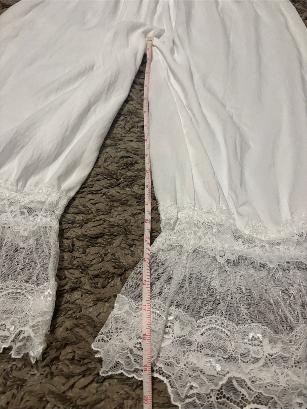 White Lace-Trim Wide Leg Bloomers - Picture 13 of 14